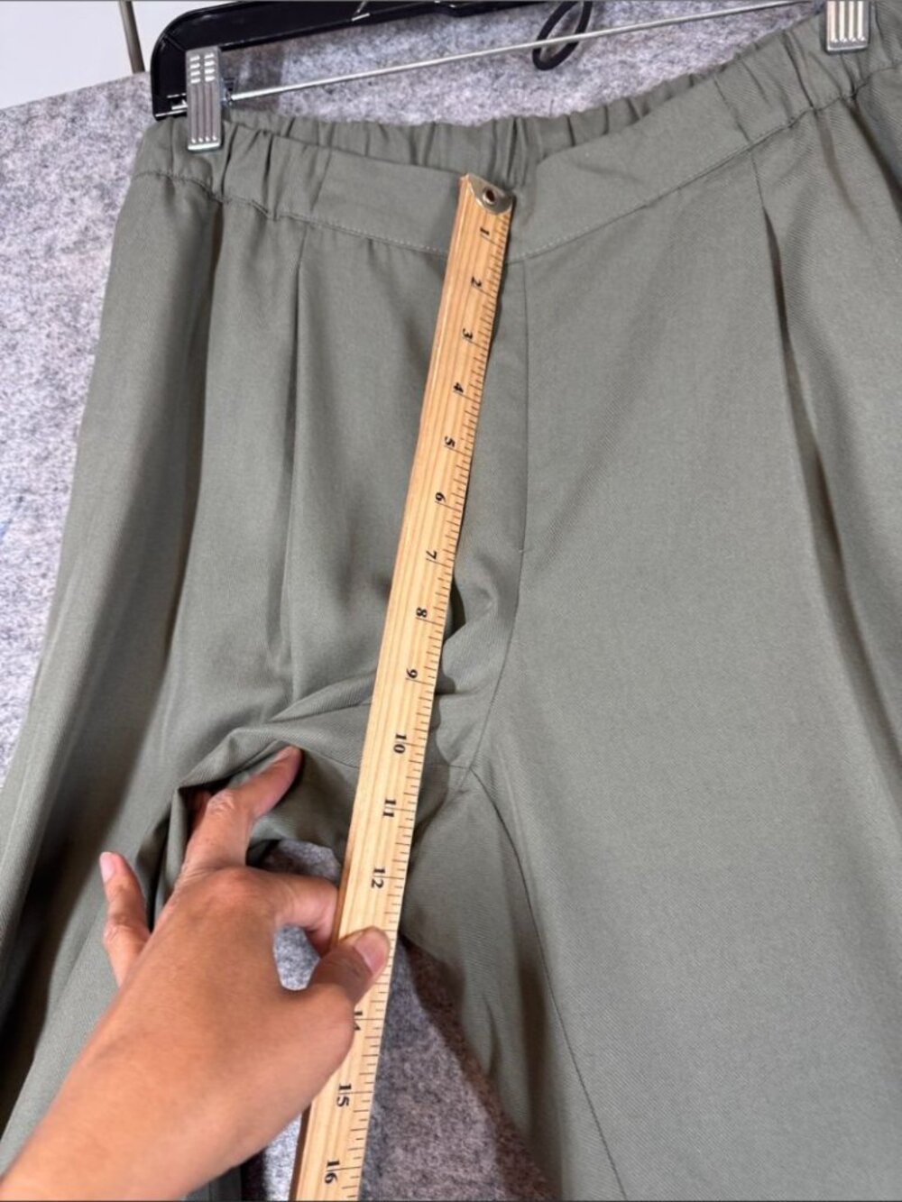 J.Jill Tencel Wide Leg Pants Sage Green M Petite Boho Casual Summer Resortwear - Picture 6 of 15